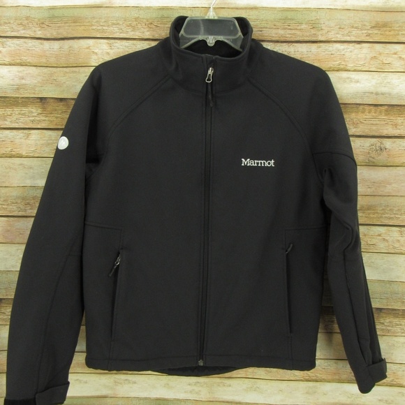 Marmot Black Wind Resistant Zipper Front Jacket M - Picture 2 of 16